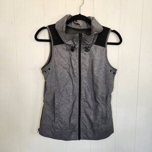 Lorna Jane Gray Running Vest Zip Up Activewear Gym Workout Athleisure Jacket